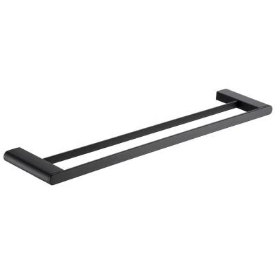 China Fashion Bath Towel Rack 304 Stainless Steel Matte Black Towel Lever Bathroom Accessories Strong Towel Rack for sale