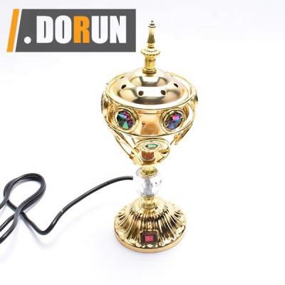 China Insence Electronic Gold Burning Moroccan Bakhoor Censer for sale