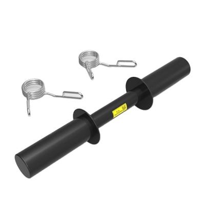 China Universal Two Inch Solid Black Barbell, Dumbbell Grip, 20 Length Medium Spring Collars for sale