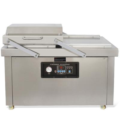 China 500*10mm(Length*Width) Beijue DZ-500 Industrial Double Rack Chamber Vacuum Packer With Fish Steak Vacuum Sealer Machine for sale