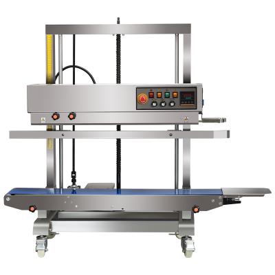 China Beijue Stainless Steel FR-1200V Waist Bag Sealing Machine Food Large Ink Roller Printing Continuous Vertical Adjustable Tape Heat for sale