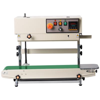 China High Quality Beijue Plastic Food Vertical Foil Bag Continuous Heat Strip Sealer Plastic Foil Sealing Machine for sale