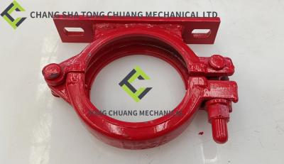 China Sany And Zoomlion Concrete Pump Pipe Clamp 125B VI With Two Holes For Seat/Red 0164671C0800\HBG3.12 for sale