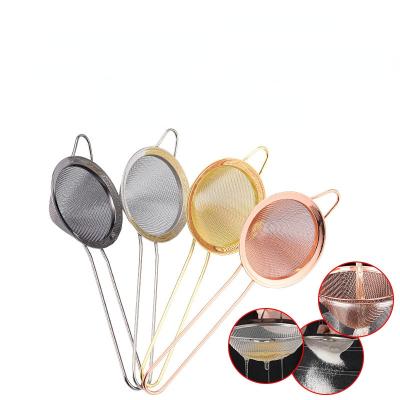 China Good Mesh Stainless Steel Bar Strainer viable best quality for bartenders and mixologists cocktail strainer for sale