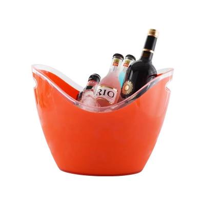 China Viable Wholesale Multiple Size Custom Color and Logo Cooler Acrylic Beer Plastic Ice Bucket Cooler for sale