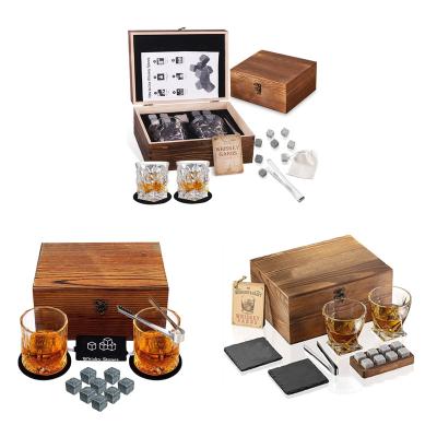 China Customized Viable Whiskey Set Gift Box Whiskey Glass Cup Whiskey Crystal Glass Gift Set for sale