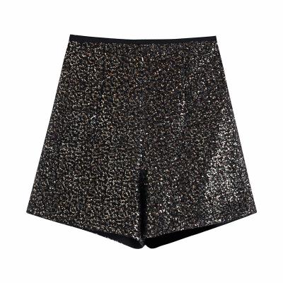 China 2022 new arrival summer QUICK DRY high quality shorts for ladies jogger pants bead tube sequin fabric short pants women for sale