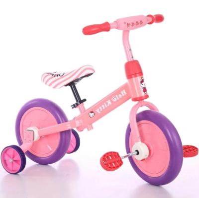 China New Steel Balance Bike 2 In 1 / Fashionable Balance Bike With Removable Pedals And Auxiliary Wheels for sale