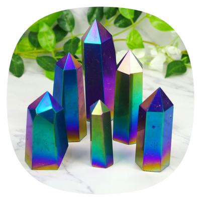 China Wholesale Europe natural loose crystal cuarzoss quartz stone open healing stones tower point aura crystal quartz for sale