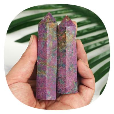 China Europe wholesale bulk crystal cuarzoss natural quartz stone open red blue green crystal tower point treasure healing stones for sale