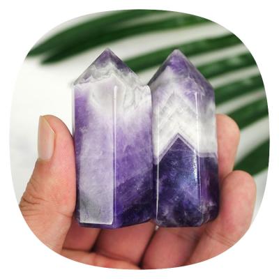 China Wholesale Europe natural loose crystal cuarzoss quartz stone open healing stones amethyst tower crystal point for sale