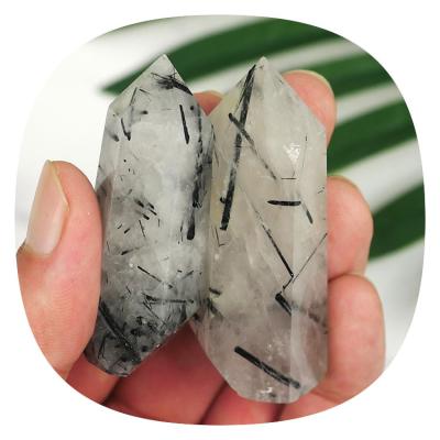 China Wholesale Europe natural loose crystal cuarzoss quartz stone open healing stones tower point black crystal tourmaline for sale