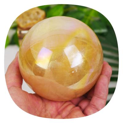 China Wholesale Europe cuarzoss bulk crystal natural quartz stone crafts healing crystal balls aura calcite sphere for sale