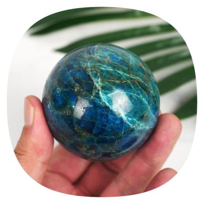 China Europe wholesale bulk crystal natural cuarzoss quartz stone open healing crystal balls sphere apatite blue for sale