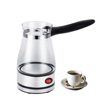 China Household Electric Coffee Maker 360 Degree Low Rotation Electric Coffee Pot Glass Maker Turkish Coffee Maker with CE and ROHS for sale