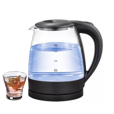 China New Design Pyrex Glass 360 Wholesale Hot Selling Borosilicate Glass Electric Kettle Base 2021 Degree High Rotation Kettle Factory for sale