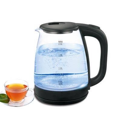 China 360 Degree High Quality 1.8 L Rotating Bottom 2.0 L Glass Classic Stainless Steel Hotel Electric Kettle MARADO Kettle Factory Wholesale for sale