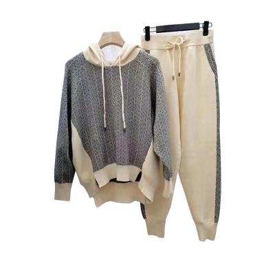 China Wholesale High Quality Anti-wrinkle Panties Set Women's Clothing Sweater Casual Women's Sweater Two Piece Sets for sale