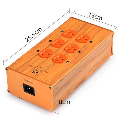 China Aluminum Alloy High-Fidelity High-Fidelity Audio Wood Grain Jack Row US Power PA Special Power Socket for sale