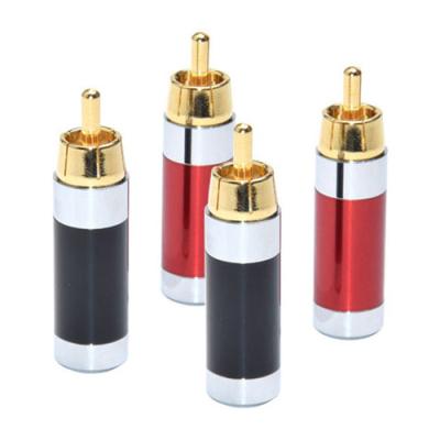 China 4 PCS ATAUDIO High Fidelity RCA Plug High Quality RCA Gold Plated Connector For Diy Cable Audio Rca for sale