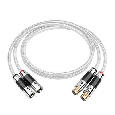 China DVD player HIGH FIDELITY xlr audio cable high purity xlr stereo copper silver mixed male to female for microphone mixer for sale