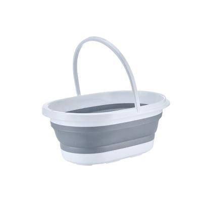 China Sustainable Collapsible Plastic Mop Bucket With Drainer Oval Water Bucket for sale