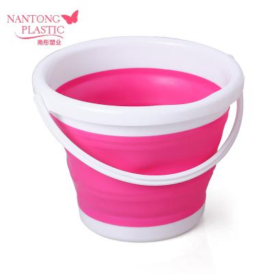 China Good Quality Viable Silicone Folding Mop Bucket Car Wash Folding Bucket for sale