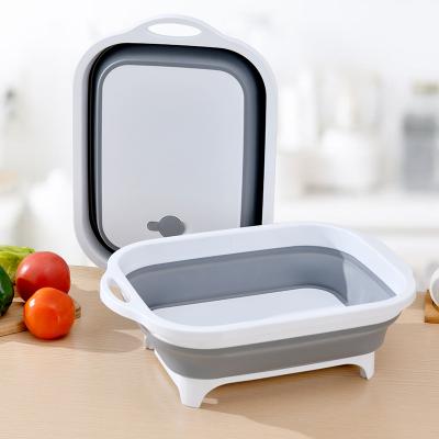 China Factory Direct Folding Cutting Board Folding Kitchen Supplies Folding Cutting Board Vegetable Folding Storage Box Sink Vegetable Sink for sale