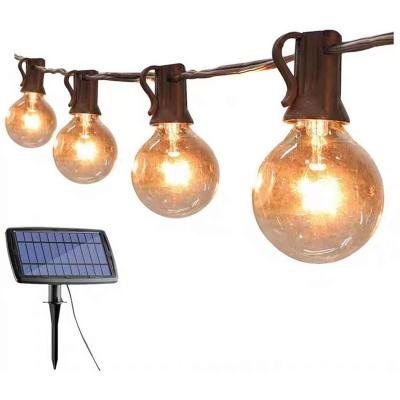 China Residential G40 Solar Garden Lights String Solar Lights Outdoor String With Bulb-in Battery Solar Light String for sale