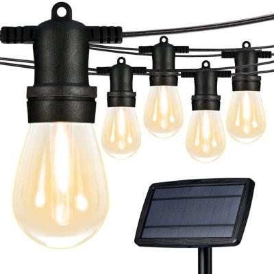 China Waterproof IP65 Christmas String Lights Solar Panel LED Backyard Light Waterproof Outdoor and Indoor Use Outdoor String Lights for sale