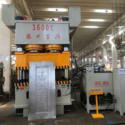 China 3600 ton big iron embossing pressing machine repairs stainless steel door panel door panel embossing pressing machine for sale