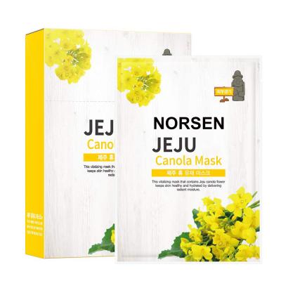 China Wholesale Natural Organic Whitening Nourishing Anti Aging Mask Nourishing Private Label Moisturize Canola Face Sheet Jeju for sale