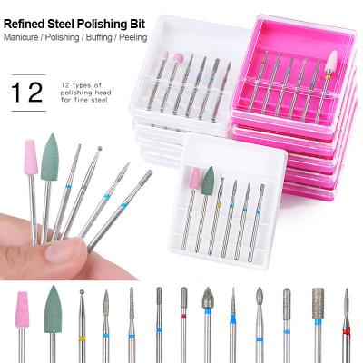 China Nail Salon Nail Salon 6 Pcs Diamond Cutters Manicure Silicon Ceramic Stone Electric Milling Cutter Remove Callus Nail Drill Bit Set for sale