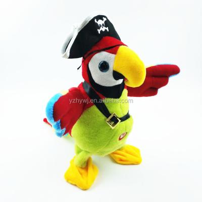 China Plush Custom Plush Toy Electric Animal Recording Stuffed Talking Parrot for sale