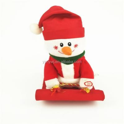 China Plush Snowman Plush Ski Dance Toy for sale