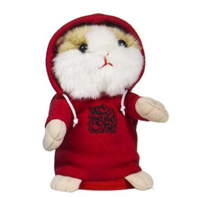 China Plush Clothes Red Plush DJ Talking Hamster Toys for sale