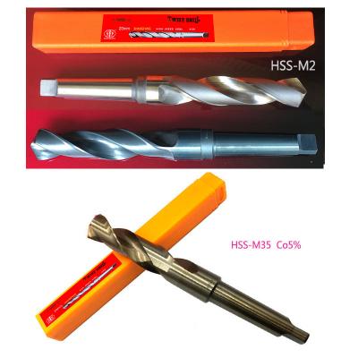 China DIN345 HSS M2/M35/M42 Drill Holes Cobalt Taper Shank Twist Drill Bits For Stainless Steel for sale