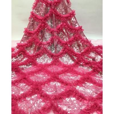 China Factory Direct Selling New Style Viable High Quality Sequins Indian Mesh Lace Embroidery Fabric With Sequin for sale