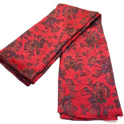 China 2021 China manufacturer new high quality luxury floral jacquard satin brocade fabric for clothing for sale