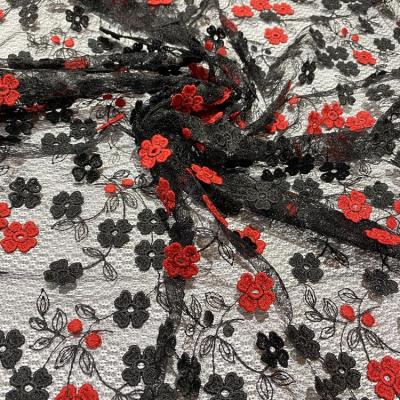 China Factory Direct Selling New Style 3D Mesh Water-Soluble Rope Lace Embroidery Three-dimensional Viable High Quality Lace Fabric for sale