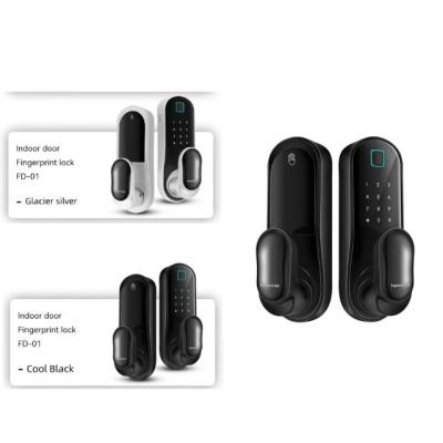 China Waterproof / TTlock App Wireless Remote Control Smart Biometric Door Lock Smart Biometric Fingerprint With USB Charging Black for sale