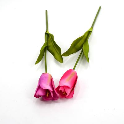 China Natural Touch Artificial Tulips Long Stem Real Artificial Flowers Touch Fake Tulips for sale