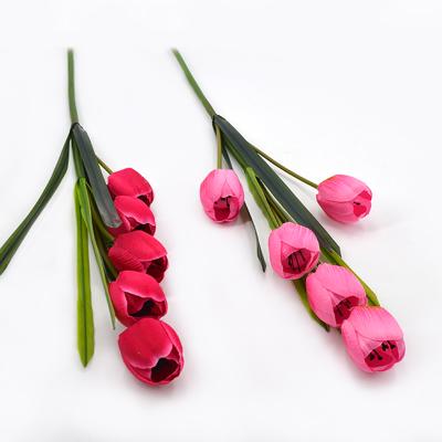 China Wholesale Natural Artificial Flower Real Touch Artificial Tulip For Home Decoration for sale