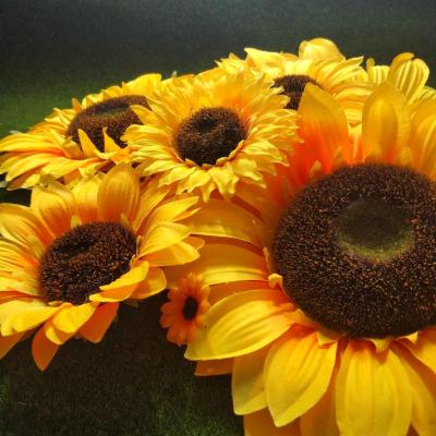 China Best Quality Natural Cheap Artificial Sunflowers Plastic Touch Flower for sale