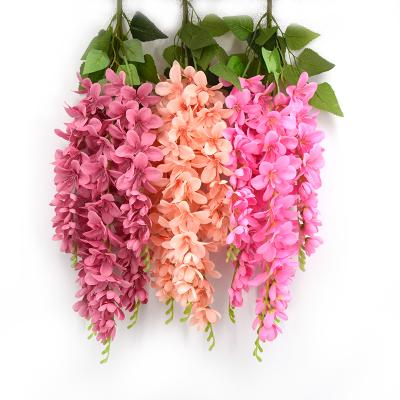 China Touch Fashion Natural Flowers For Home Decor Artificial Hanging Flowers Wisteria Hanging Flower for sale