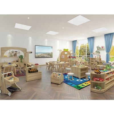 China Modern School Classroom/Natural Design Series Infants Classroom Furniture Nursery School Function Room Guard Furniture Wholesale/COWBOY M1 Role Play for sale