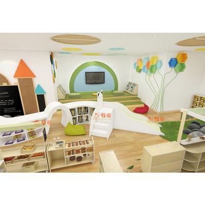 China Modern School Classroom/Natural Wood Wholesale Schools Free Design Schools/COWBOY LARP Play Play Bookcase Furniture Activity Center Furniture for sale