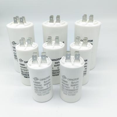 China AC Motor Factory Directly Sell CBB60 Motor Run Capacitor 50/60HZ 450V 4 PIN for sale