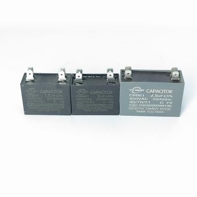 China Home 4 Pins Air Conditioner Fan Capacitor CBB61 Fan Capacitor 450V Fan Start Run Capacitor for sale