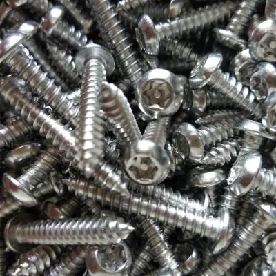 China 304 Stainless Steel ST4.2*25 SS304 Torx Pan Head With Self Tapping Pin Anti-theft Screw 900pcs Per Box for sale